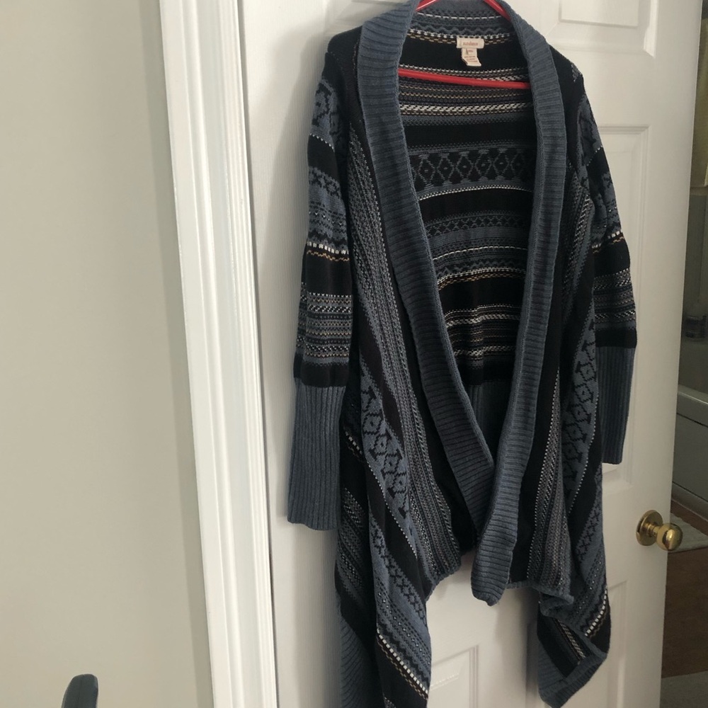 Sundance Asymmetrical Aztec  100% Cotton Wrap Cardigan